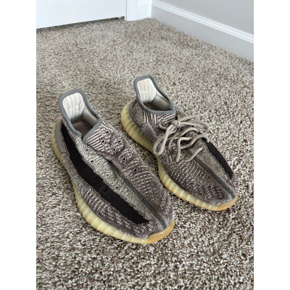 Adidas Yeezy Boost 350 V2 Zyon Sneakers Men’s Size 8.5 Gray Brown Knit - Picture 2 of 8